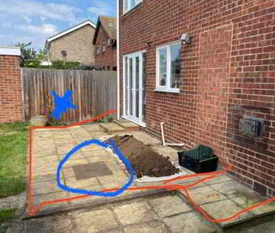 Building over agreement for house extension drain